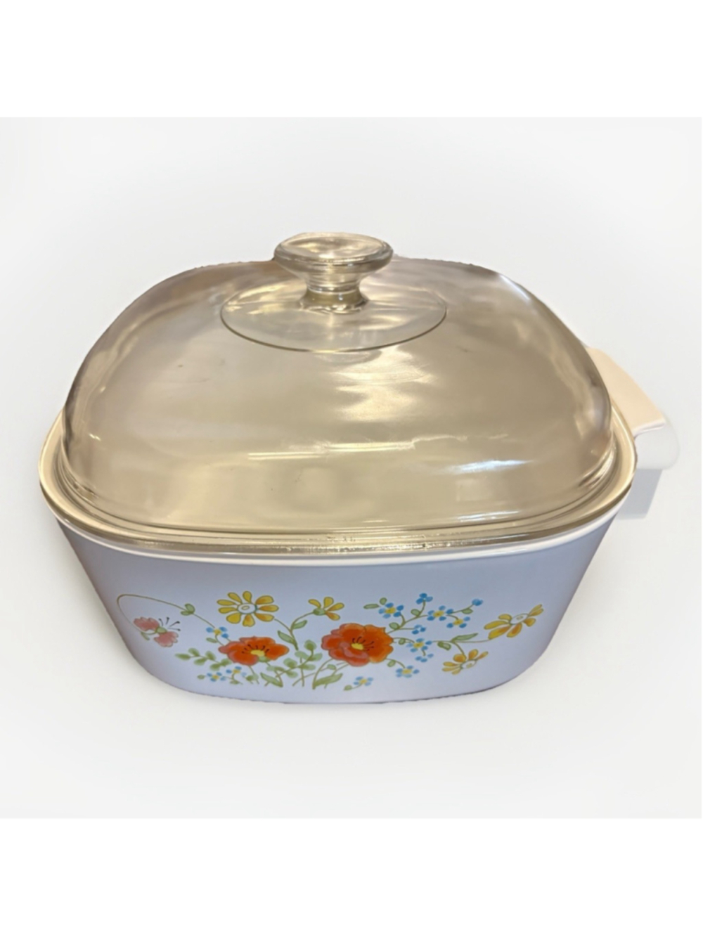 Vintage’70’s - 5 Quart Casserole Dish-NEW Old Stock-Corning Ware-Wild Flowers